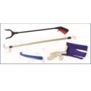 Hip Kit: 26" reacher, 18" platic shoe horn, dressing stick, flex sock aid